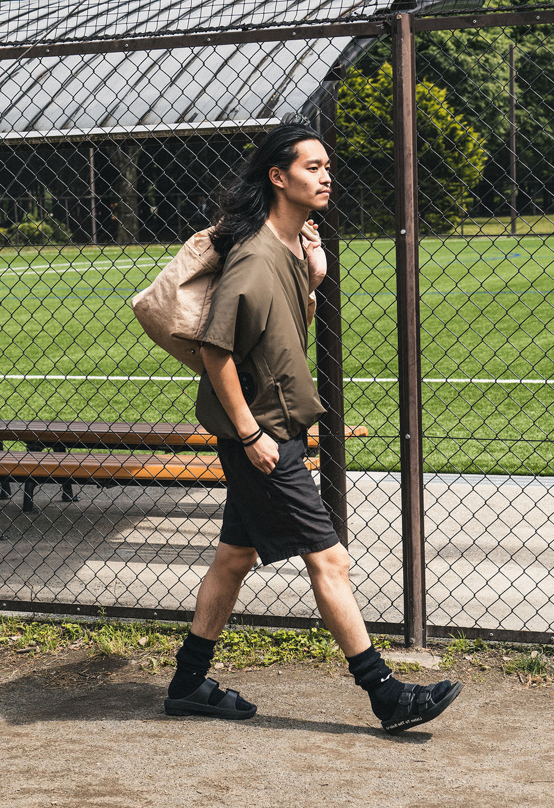 RICO AIR FAN BROWN KHAKI <DEVICE SET>