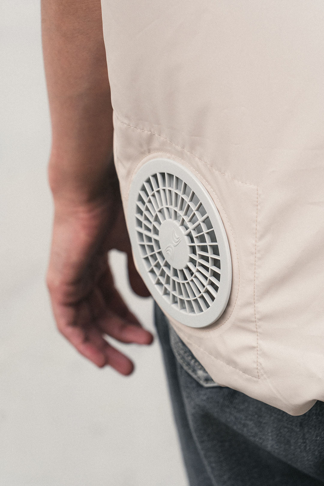 RICO AIR FAN LIGHT BEIGE &lt;DEVICE SET&gt;