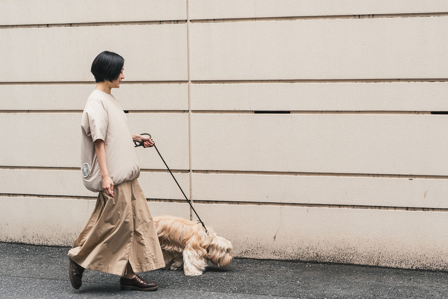 RICO AIR FAN LIGHT BEIGE &lt;DEVICE SET&gt;